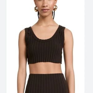 Cotton Citizen Black Ribbed Tank Top